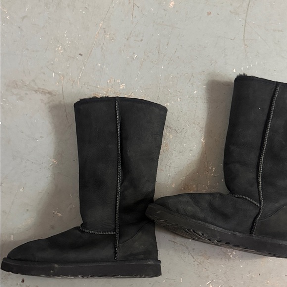 UGG Black Suede Boots, 8 - Picture 12 of 15
